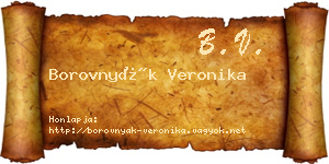 Borovnyák Veronika névjegykártya